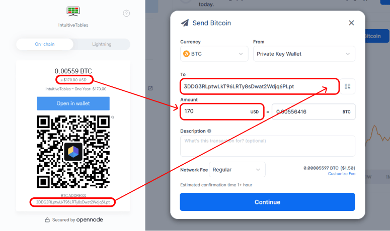 Pay with bitcoin wallet