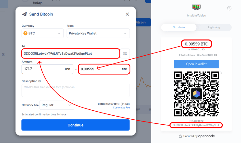 Pay with bitcoin wallet