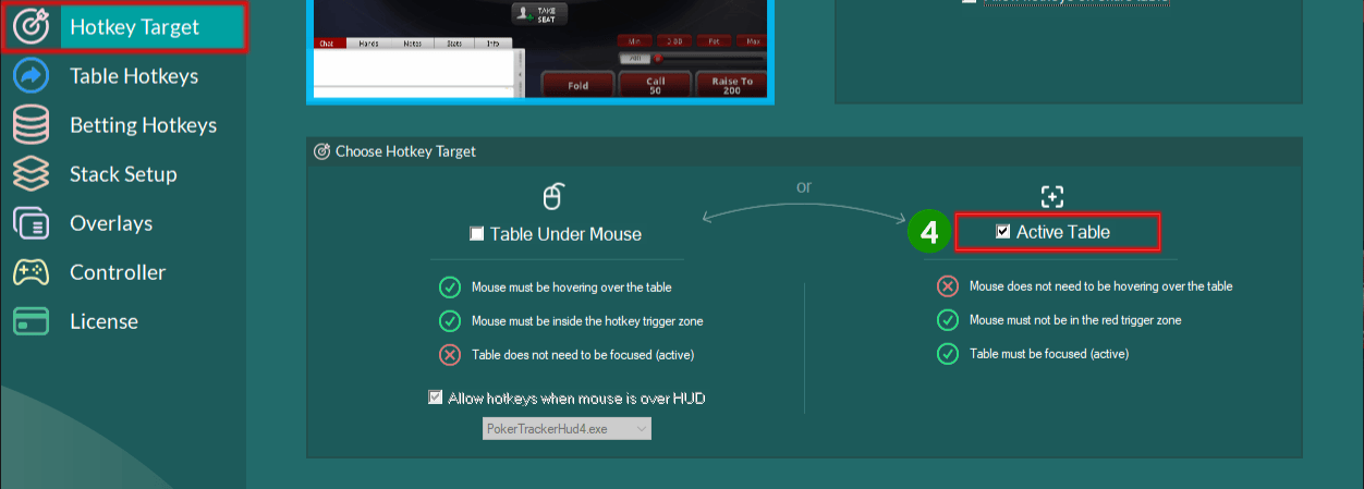 Hotkey Target: Active Table