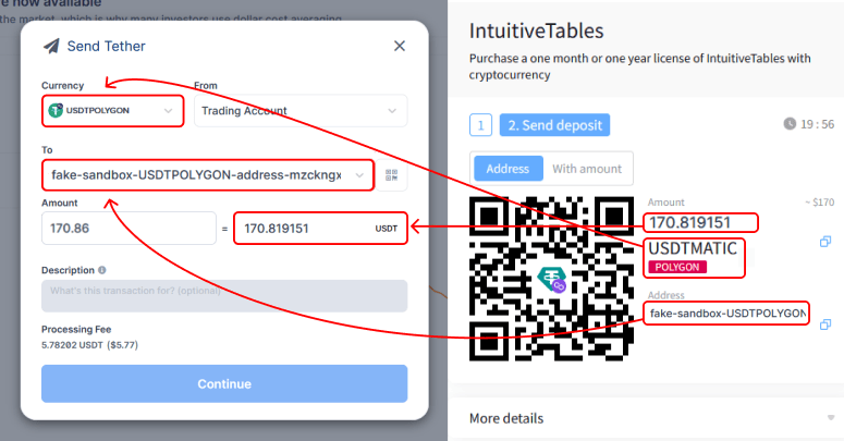 Pay with crypto wallet