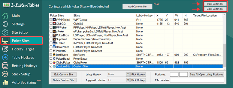 Poker Sites Tab