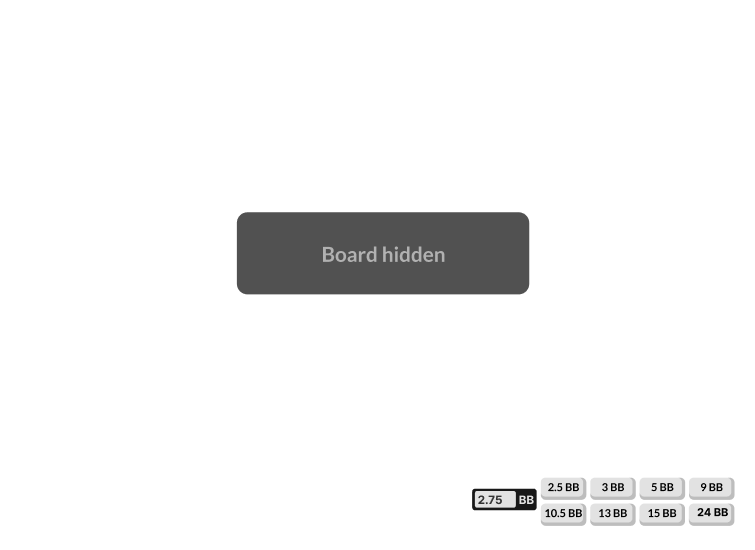 Bet buttons overlay poker