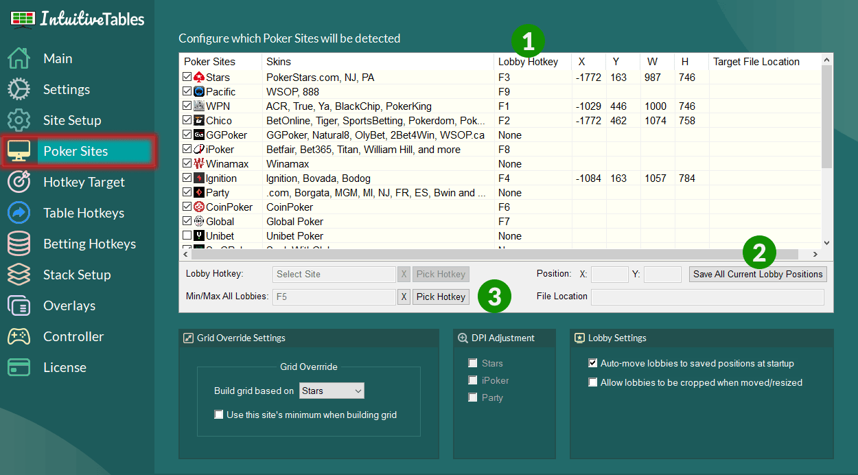 Lobby Hotkeys Tab