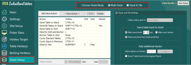 Enable Stacking