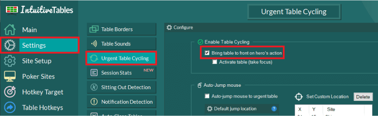 Enable Urgent Table Cycling