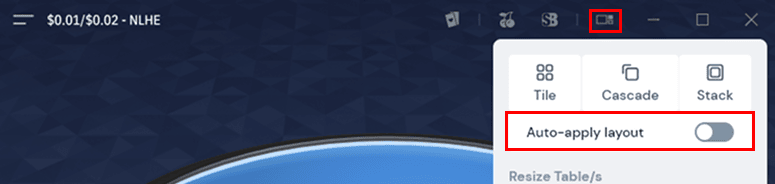 Disable auto apply layout