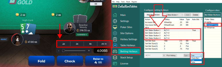 Bet Slider Button Hotkeys