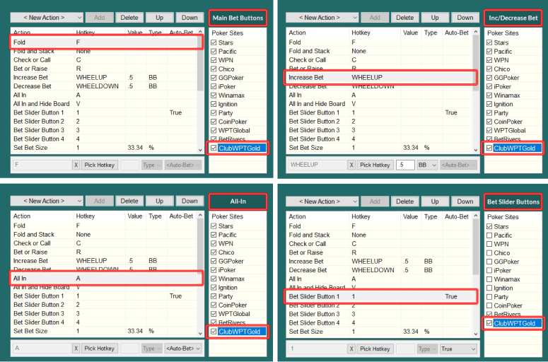 Enable hotkeys for ClubWPT Global