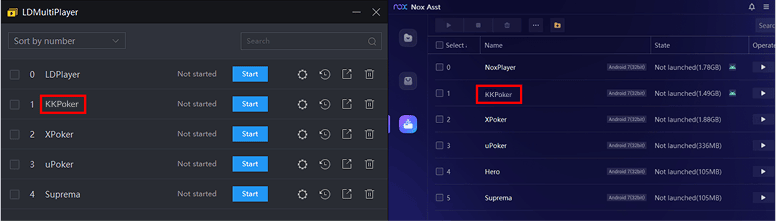 LDPlayer KKPoker NoxPlayer KKPoker