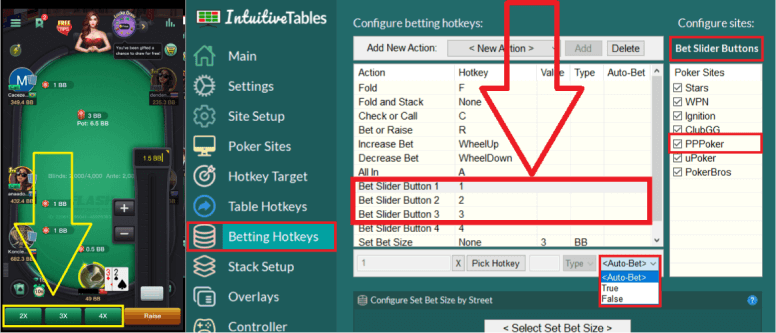 Bet Slider Button hotkeys for PPPoker