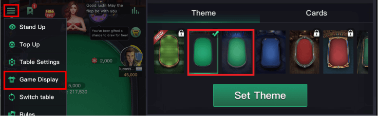 PPPoker theme selection