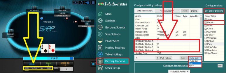 Bet Slider Button hotkeys