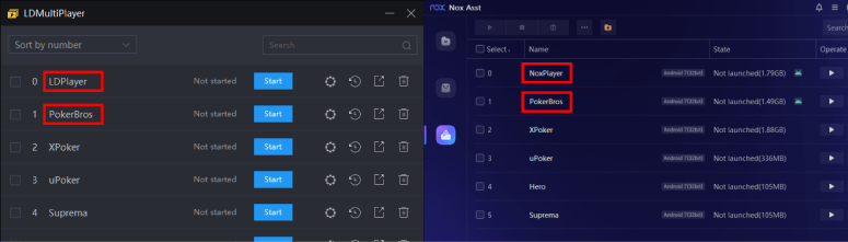 LDPlayer PokerBros NoxPlayer PokerBros