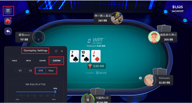 WPT Global hotkeys