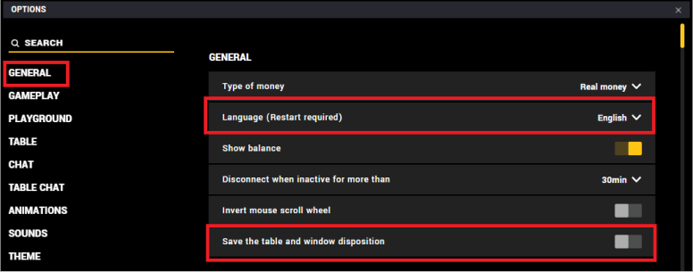 General Settings