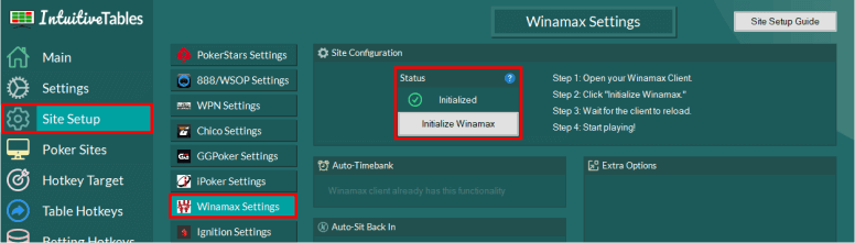 Initialize Winamax Client