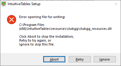 Error opening file for writing ClubGG