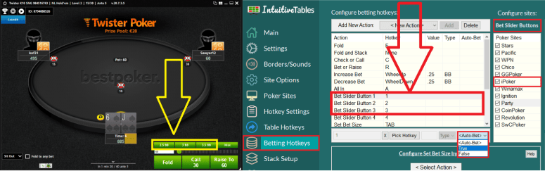 Bet Slider Button Hotkeys