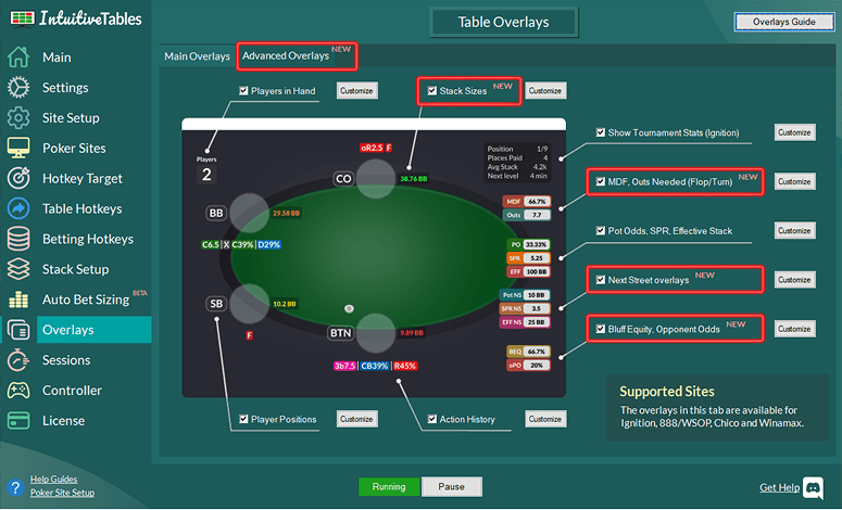 IntuitiveTables Advanced Overlays tab