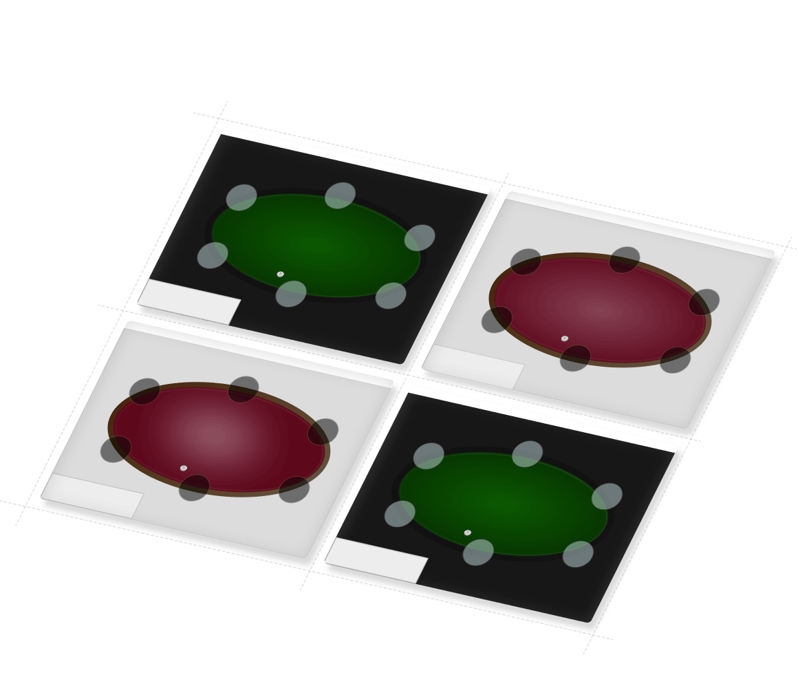 Poker table organizer